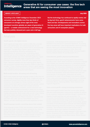 Generative AI for consumer use cases: the five tech areas that are seeing the most innovation